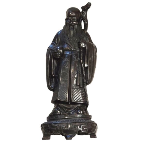 Statue Shou Lao (Shou Xing), Chinese God of Longevity 10" Figurine Collectible - Picture 1 of 3